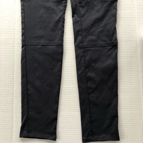 Prana Meme Pants Womens Gray Quartz Outdoors Cargo Diamond Print SZ 4 - Picture 5 of 8